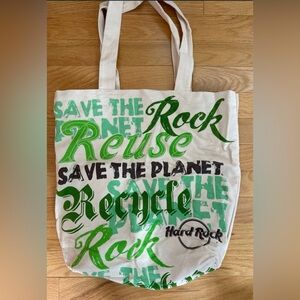 Hard Rock Cafe vibe vintage tote bag, 100% cotton, very gently used.
